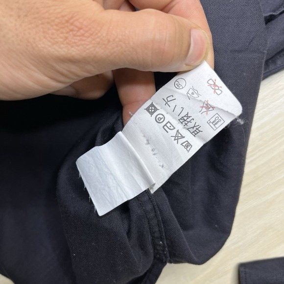 Ermenegildo Zegna Herringbone Button Down Shirt Mens Small Made In Italy Black - Picture 15 of 16